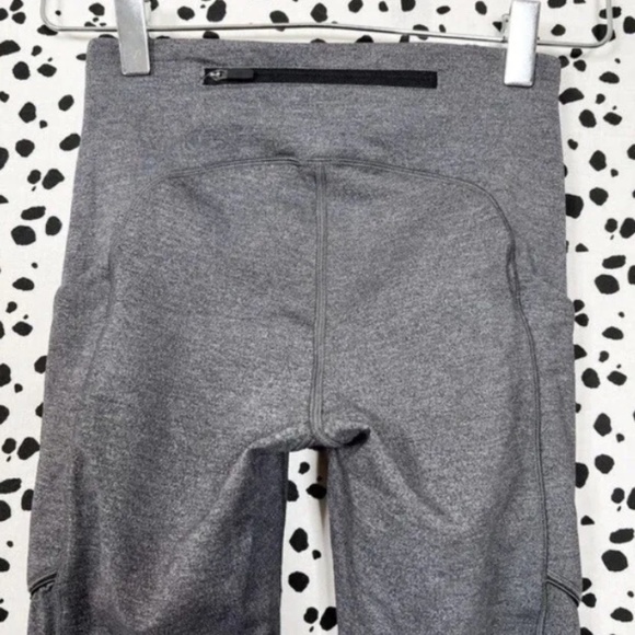 Lululemon Women’s Speed Up Tight Leggings 28” Size 4 In Heathered Black W5AT0S - Picture 3 of 8